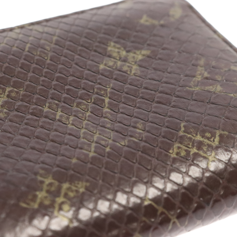 Louis Vuitton Leather Purse Case Python Card Zipp… - image 6